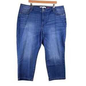 Celebrity Pink The Rider Capri Jeans Women's 24 Cotton Stretch Flatter Blue Fade